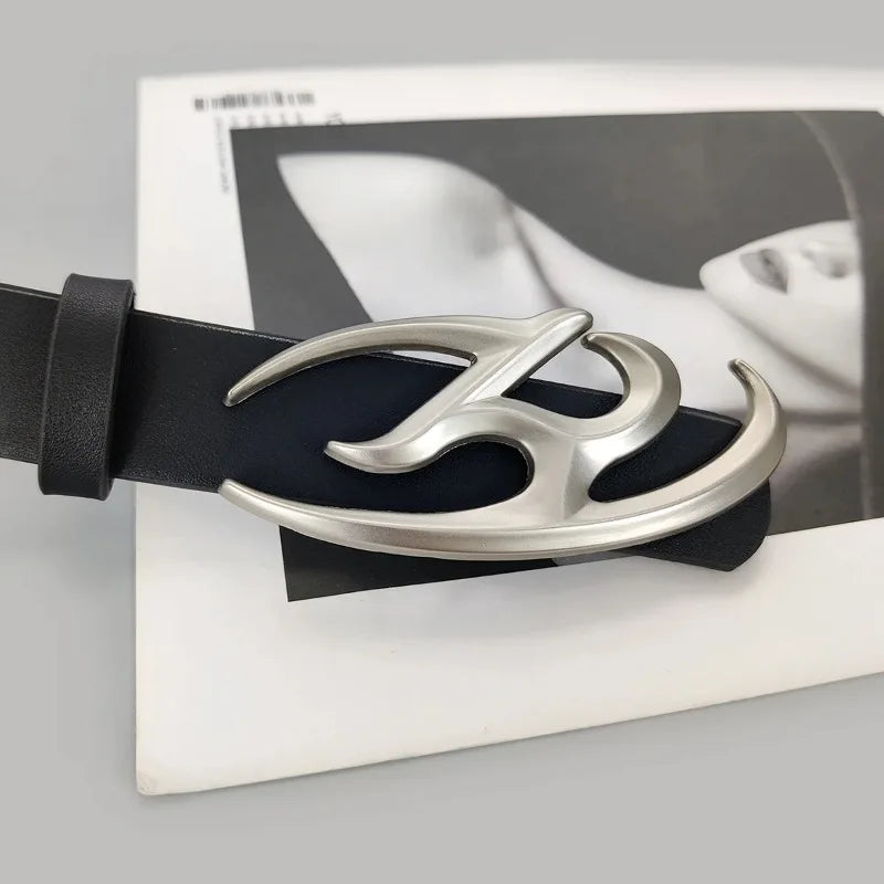 ZERYO™ Luxe PU Belt – Streetwear-Inspired Y2K Waist Accent Bold Black Edition
