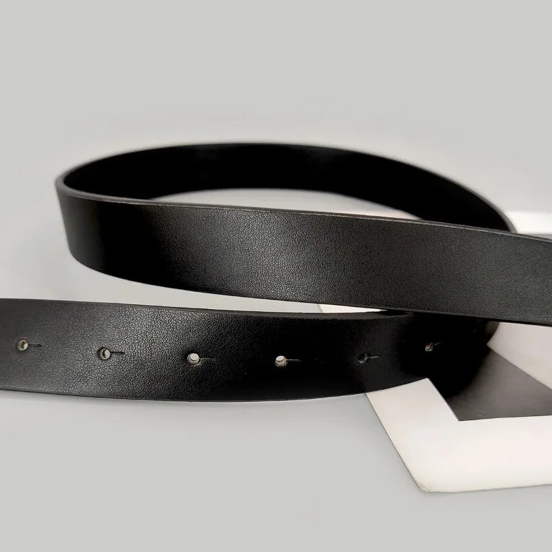 ZERYO™ Luxe PU Belt – Streetwear-Inspired Y2K Waist Accent Bold Black Edition