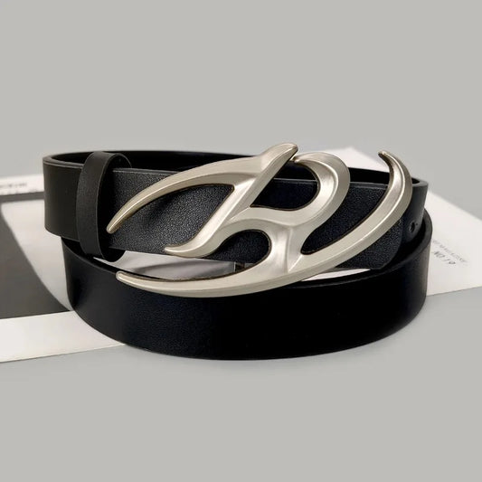 ZERYO™ Luxe PU Belt – Streetwear-Inspired Y2K Waist Accent Bold Black Edition