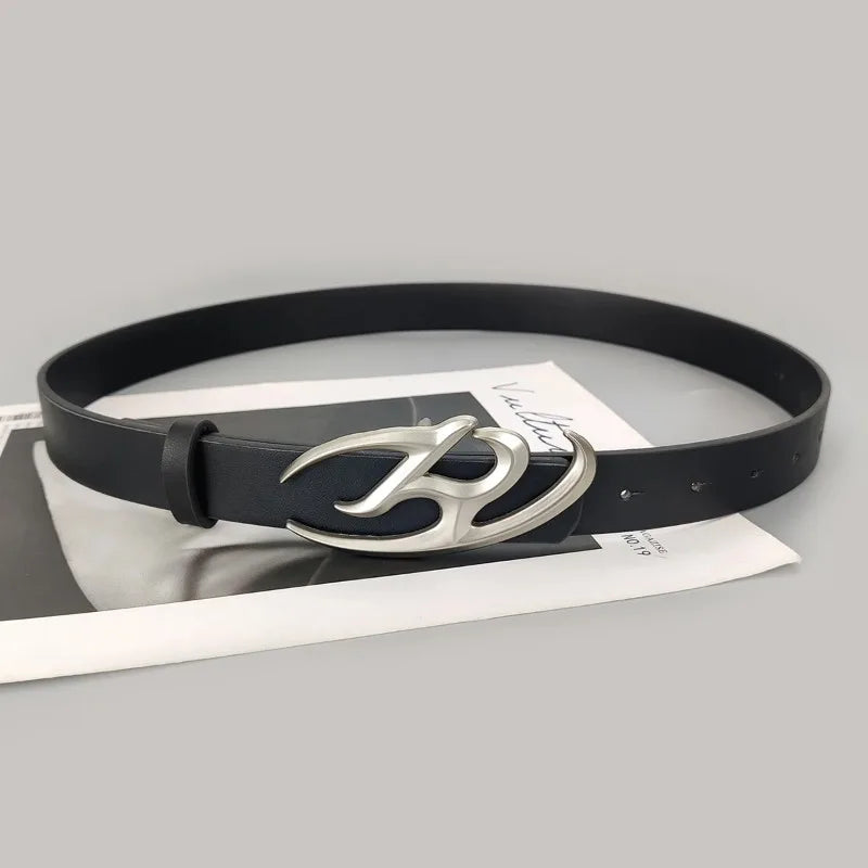 ZERYO™ Luxe PU Belt – Streetwear-Inspired Y2K Waist Accent Bold Black Edition